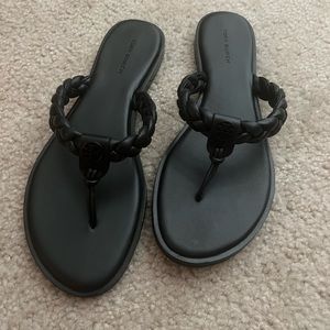 Tory Burch Braided Benton Leather Sandal Thong 8.5